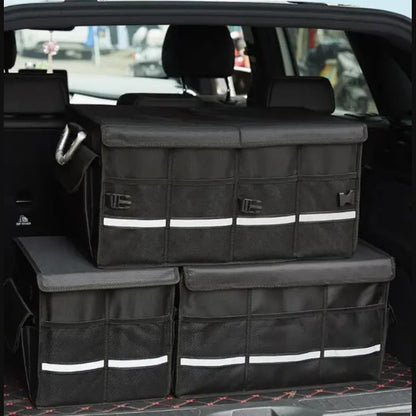 Foldable Car Boot Organizer with Lid – Waterproof, Heavy-Duty  quality Fabric