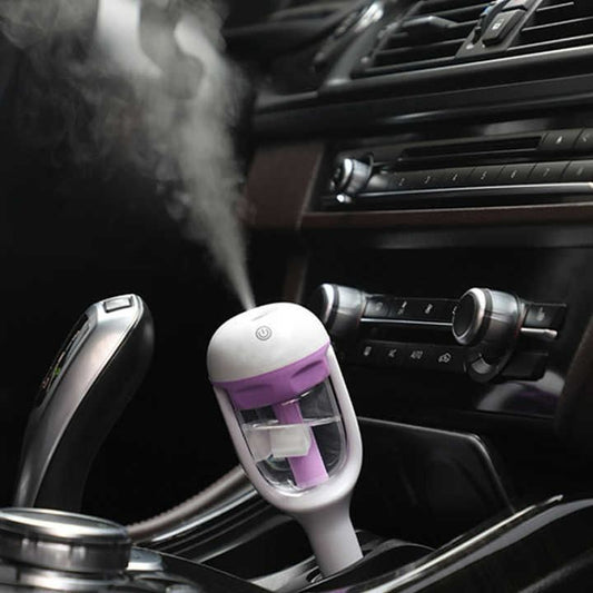 Portable Car Humidifier & Essential Oil Diffuser – Mini Aroma Mist for On-the-Go Comfort