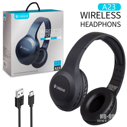 Celebrat A23 Powerful Bass Wireless Noise Cancelling Headphones