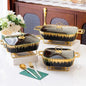 Luxury Ceramic Cookware Set with Golden Handles
