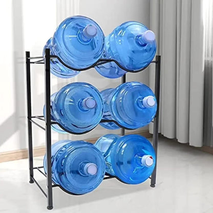 multi -Tier Carbon Steel Water Bottle Holder Rack – Heavy-Duty Water Can Stand