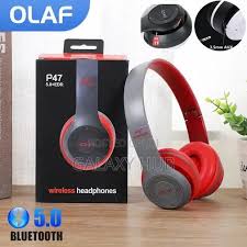 P47 Wireless Bluetooth Headphones with Mic β Foldable Over-Ear Headset for Music, Calls & Travel