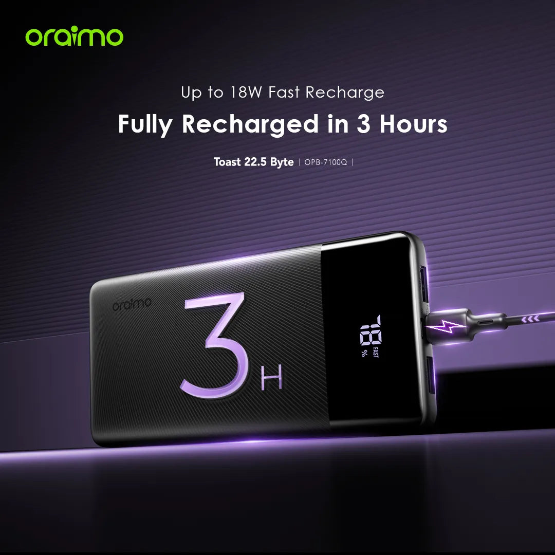 oraimo Toast 22.5 Byte 10000mAh 22.5W Power Bank