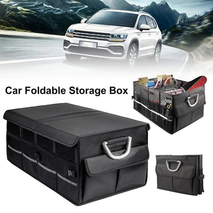 Foldable Car Boot Organizer with Lid – Waterproof, Heavy-Duty  quality Fabric