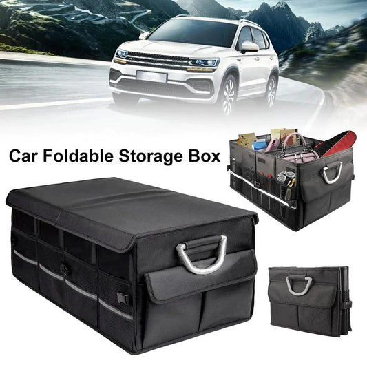 Foldable Car Boot Organizer with Lid – Waterproof, Heavy-Duty  quality Fabric