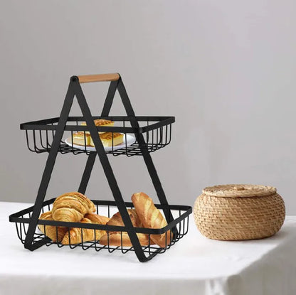 2 Tier Countertop Fruit Basket, fruit organizer. Detachable