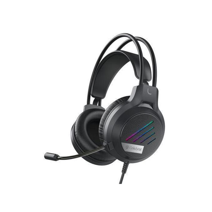 Celebrat GM-2 Wired Gaming Headset with Mic & LED Lights – Over-Ear Headphones for PC, Console & Mobile