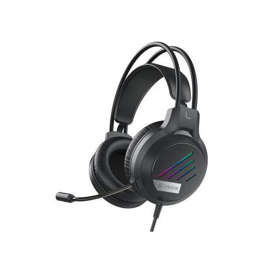 Celebrat GM-2 Wired Gaming Headset with Mic & LED Lights – Over-Ear Headphones for PC, Console & Mobile