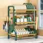 3 layer dish rack gold green