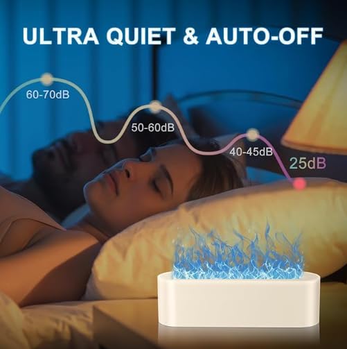 Air Humidifier/Flame Aromatherapy Diffuser Quiet  with USB