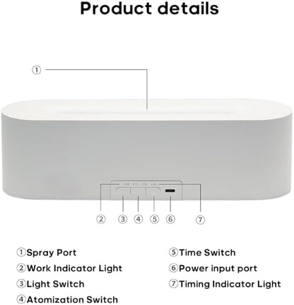 Air Humidifier/Flame Aromatherapy Diffuser Quiet  with USB