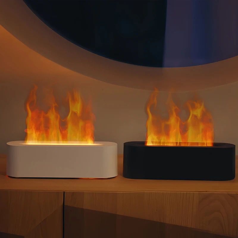 Air Humidifier/Flame Aromatherapy Diffuser Quiet  with USB