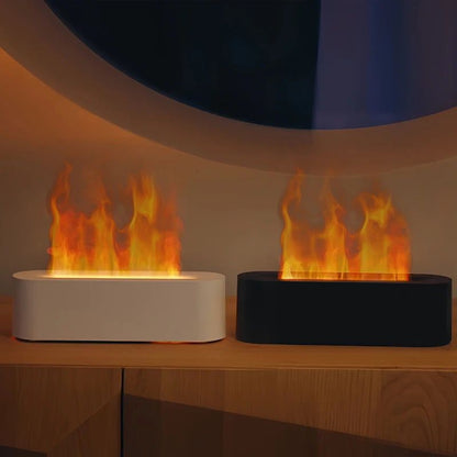 Air Humidifier/Flame Aromatherapy Diffuser Quiet  with USB