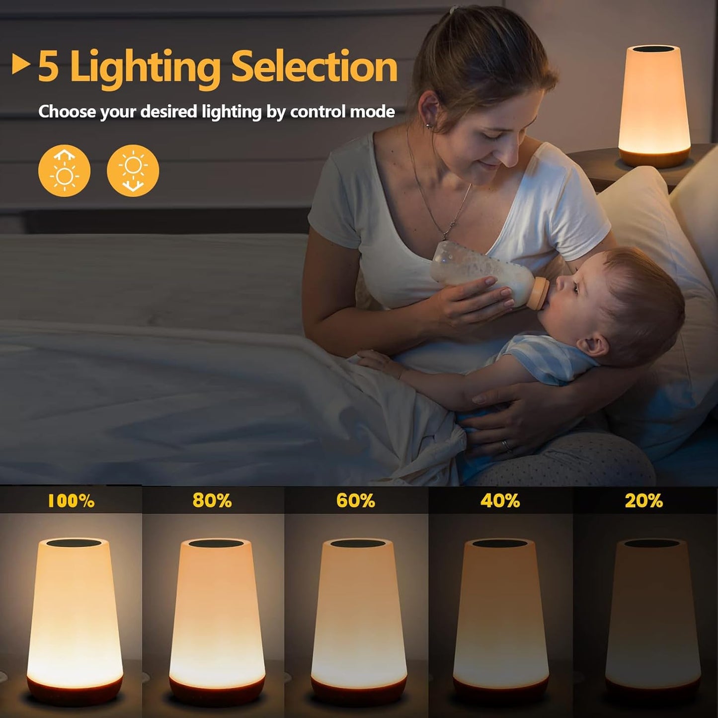 13 Colour Rechargeable LED Night Light with Remote – Customizable Mood Lamp