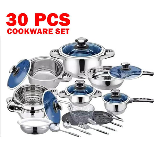 Marwa 30PC Heavy Duty Stainless Steel Cookware Set/sufuria