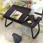 Adjustable Folding Laptop Desk with Tilting Top – Portable Bed Table Stand with Cup Holder & Foldable Legs