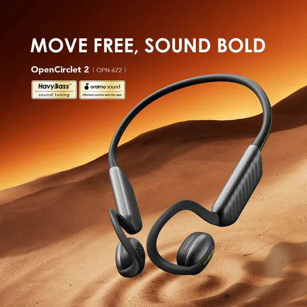oraimo OpenCirclet 2 IPX5 Steps Tracking Open-Ear Headphones