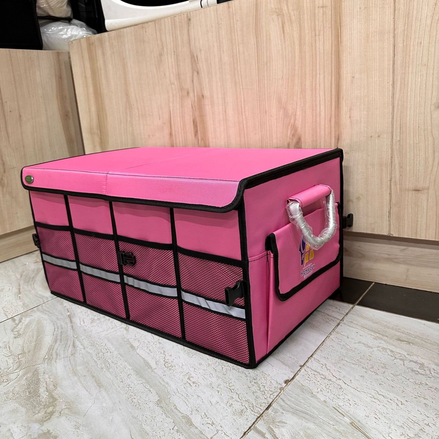 Foldable Car Boot Organizer with Lid – Waterproof, Heavy-Duty  quality Fabric