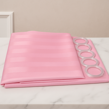 Waterproof Shower Curtain – Stylish, Durable & Easy to Clean(Stripped).