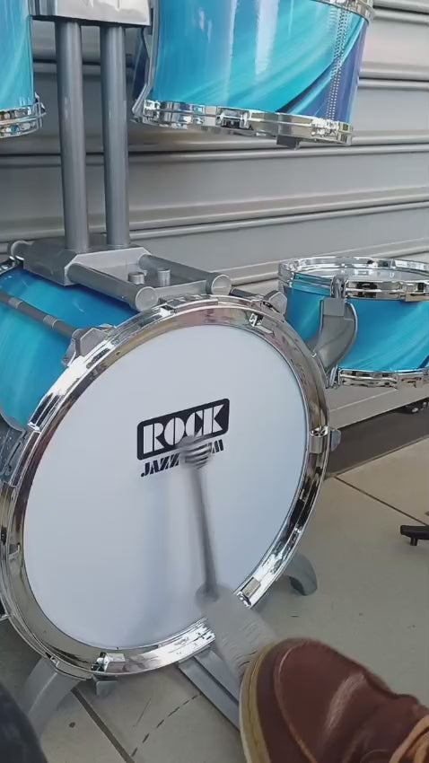 Kids’ Jazz Drum Set — 5-Piece Toy Drum Kit with Stool & Cymbals