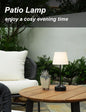 Cordless LED Table Lamp – Rechargeable, Touch Dimmable Light with Fabric Shade