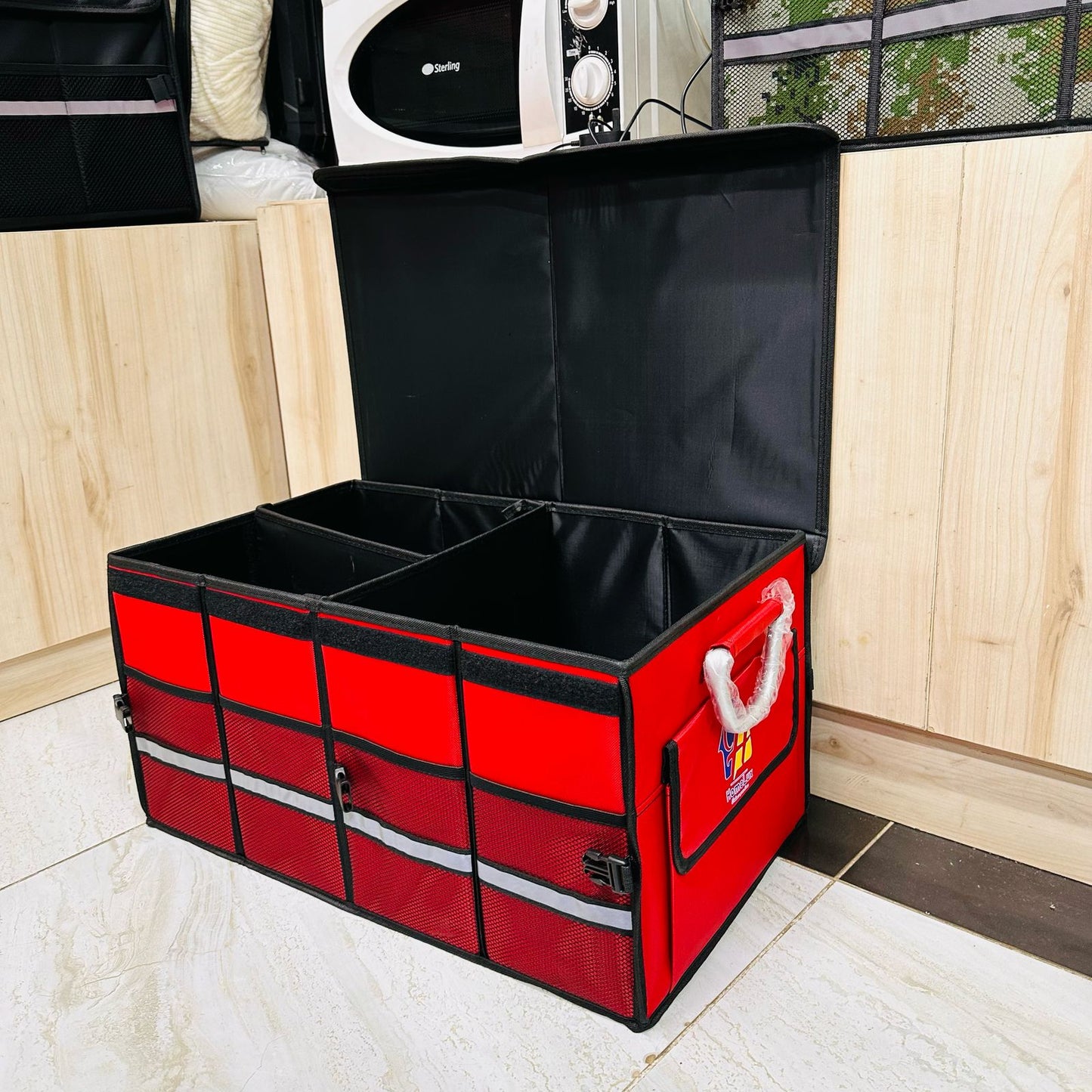 Foldable Car Boot Organizer with Lid – Waterproof, Heavy-Duty  quality Fabric