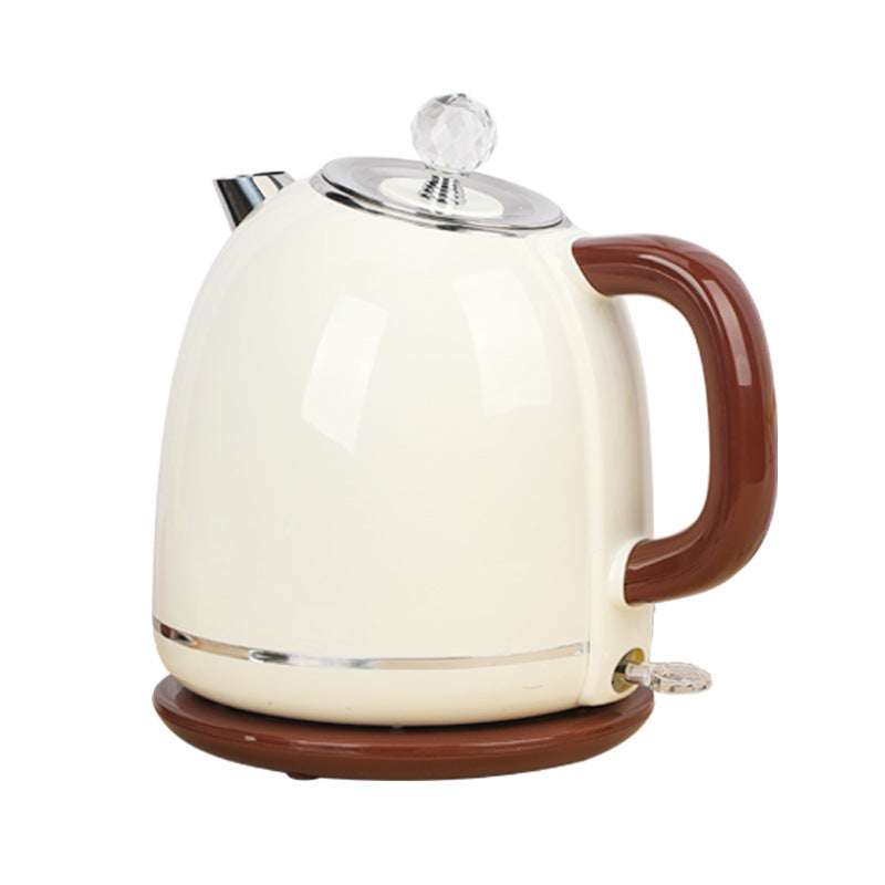 Retro Double Layer Electric Kettle – 1.8L Stainless Steel Design