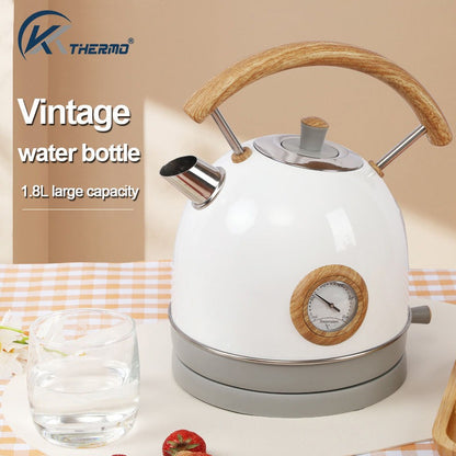 Retro Double Layer Electric Kettle – 1.8L Stainless Steel Design