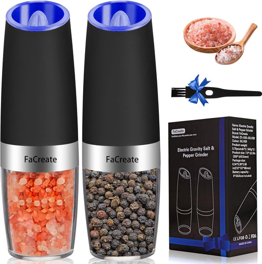 Rechargeable Electric Salt & Pepper Grinder – Automatic One-Hand Operation
