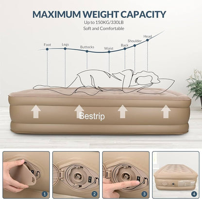 A self-inflating/deflating mattress/ inflatable matress