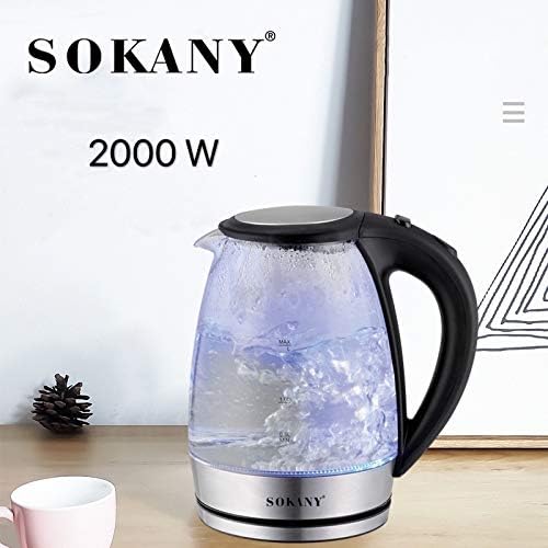 sokany energy saving Electric kettle with LED light