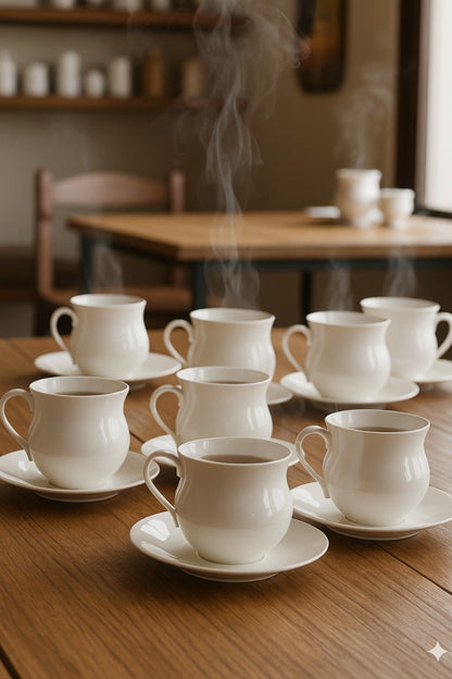 Elegant 6-Piece Cup & Saucer Set – Perfect for Coffee, Tea, and Special Moments