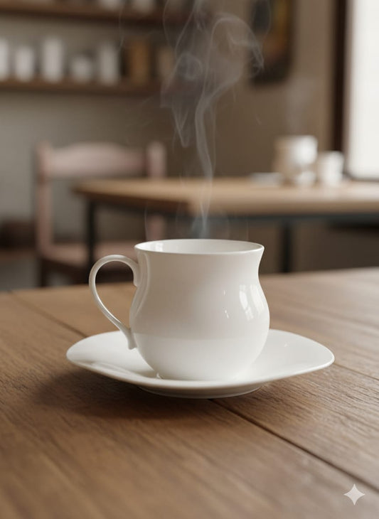 Elegant 6-Piece Cup & Saucer Set – Perfect for Coffee, Tea, and Special Moments