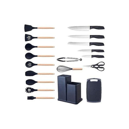 Silicon 19Pcs Silicone Cooking spoon & knife set