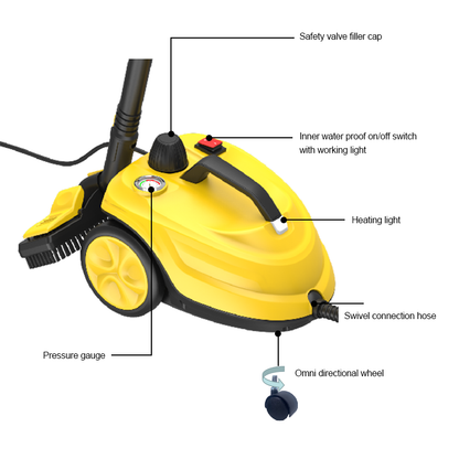 High Pressure Steam Cleaning Machine for Carpet Curtains Fabric Sofa Household Car Kitchen Steam Vacuum Cleaner