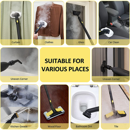 High Pressure Steam Cleaning Machine for Carpet Curtains Fabric Sofa Household Car Kitchen Steam Vacuum Cleaner