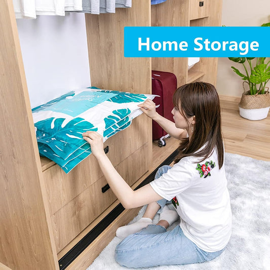 5-Piece Vacuum Storage Bags Set with Electric Pump – Space-Saving Compression Bags for Clothes, Bedding & Travel