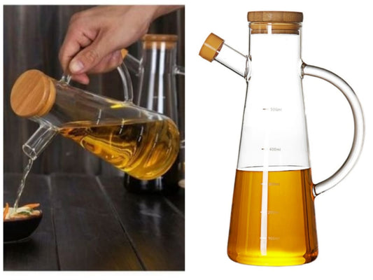 GLASS OIL/ VINEGAR OIL DISPENSER JAR