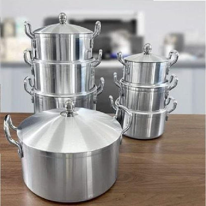 Tornado 14 Pieces Heavy Duty Aluminum Cooking Pot Sufuria Set