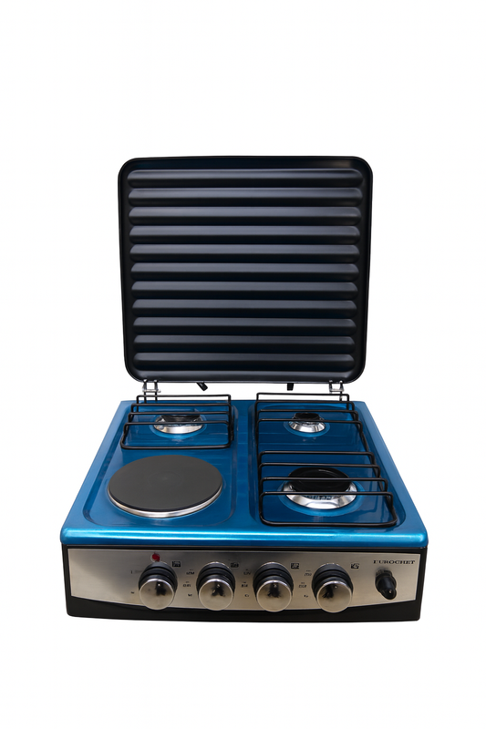 Eurochef Table Top Cooker – 3 Gas + 1 Electric (3+1 Model)