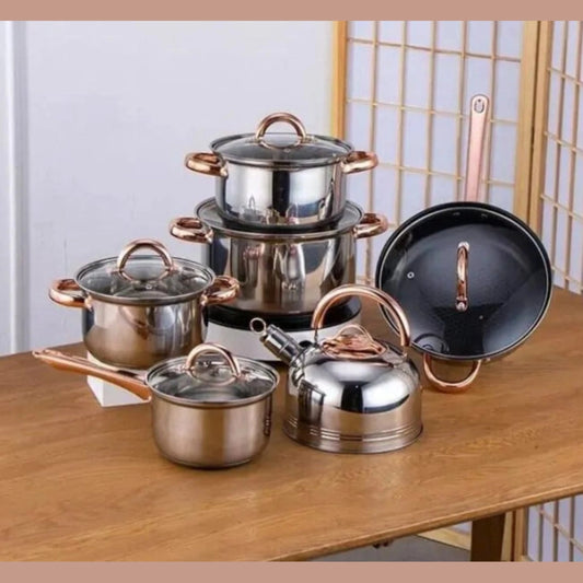 High quality Yemitei 12 pcs stainless cookware/sufuria